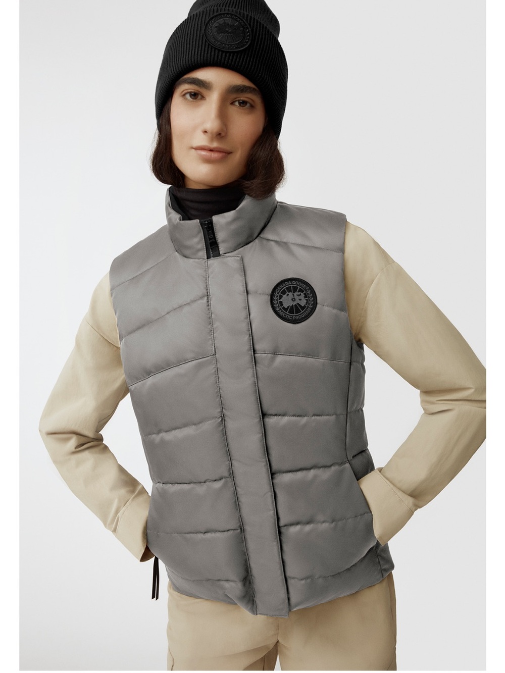 Canada Goose Light Gray Quilted Puffer Vest - Women's 2XL
